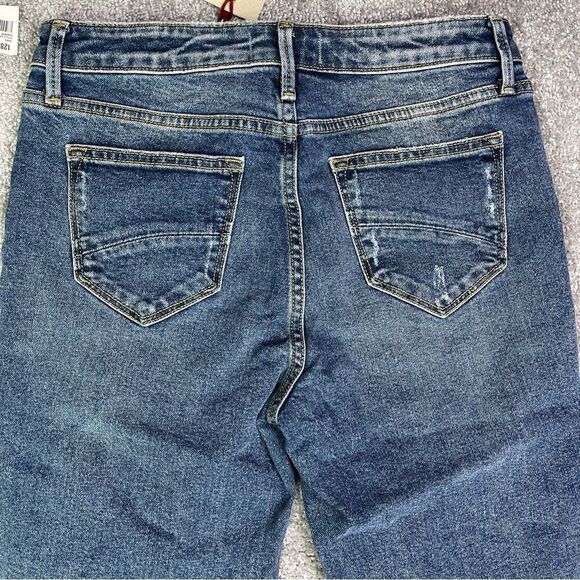 Driftwood Jeans Women's 26 Blue Skinny Mid-rise Medium Wash Denim Distressed - Picture 9 of 14